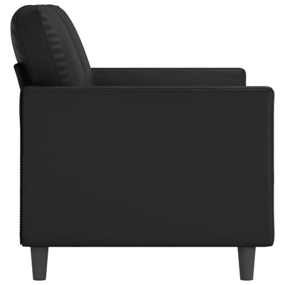 2-Seater Sofa Black 120 cm Faux Leather