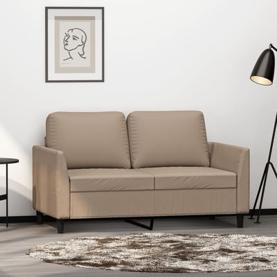 2-Seater Sofa Cappuccino 120 cm Faux Leather