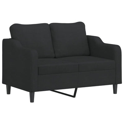 2-Seater Sofa Black 120 cm Fabric