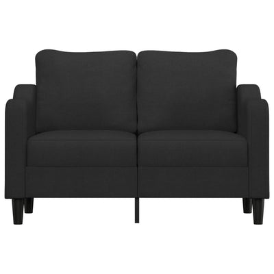 2-Seater Sofa Black 120 cm Fabric