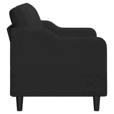 2-Seater Sofa Black 120 cm Fabric