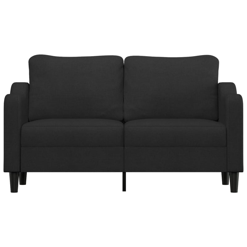 2-Seater Sofa Black 140 cm Fabric