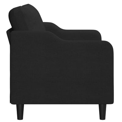 2-Seater Sofa Black 140 cm Fabric