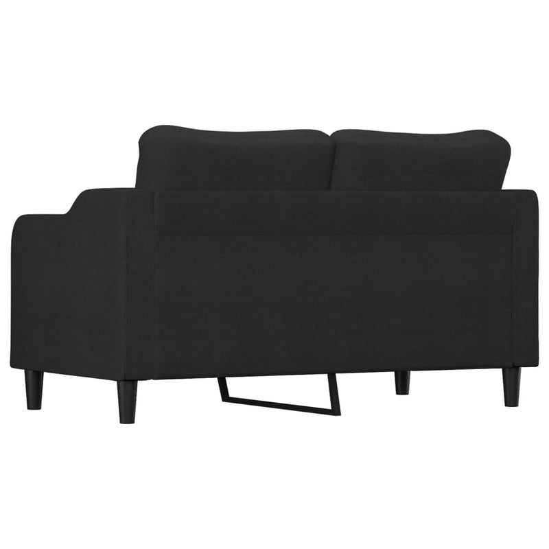 2-Seater Sofa Black 140 cm Fabric