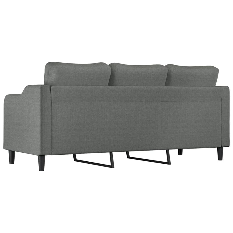 3-Seater Sofa Dark Grey 180 cm Fabric