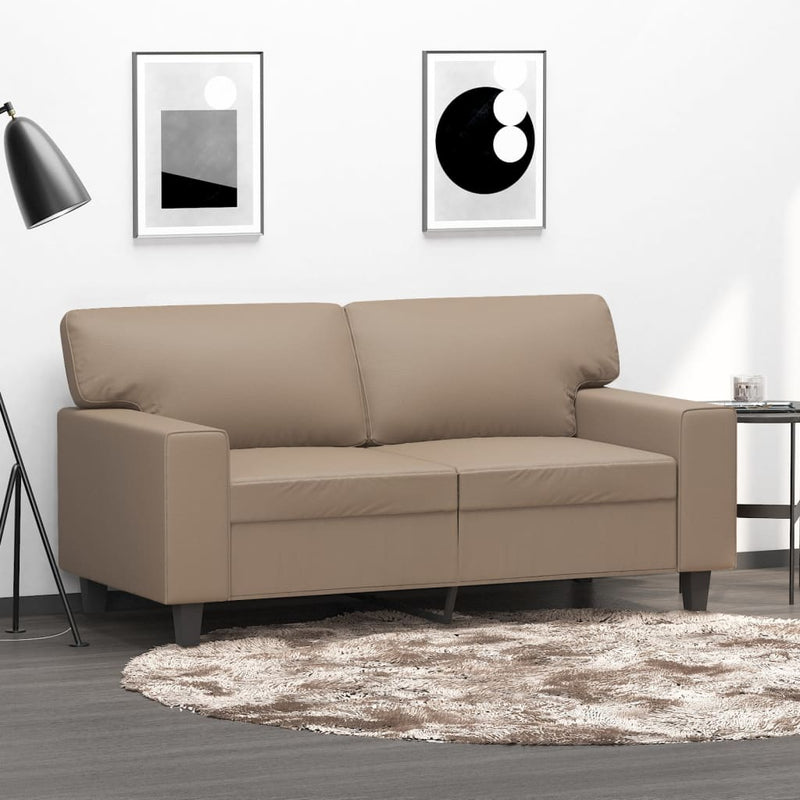 2-Seater Sofa Cappuccino 120 cm Faux Leather