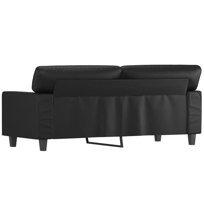 2-Seater Sofa Black 140 cm Faux Leather