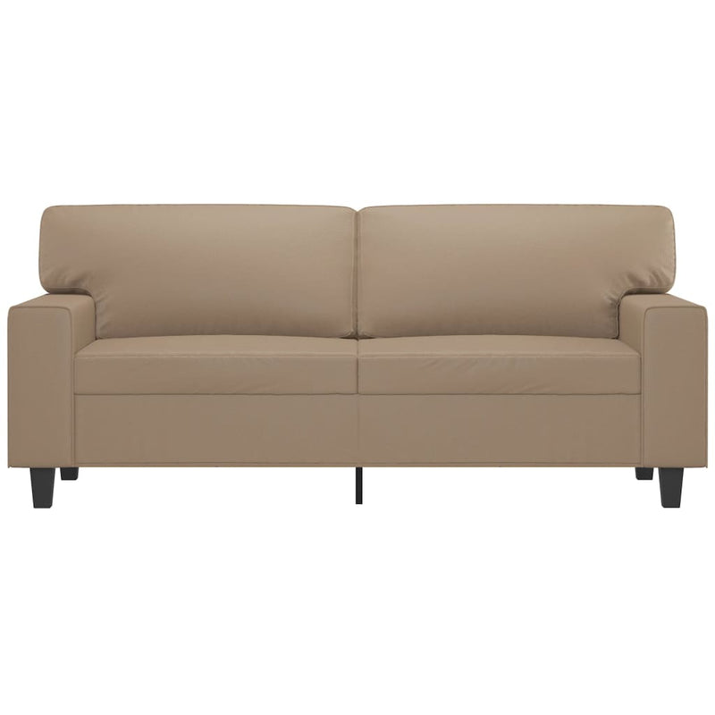 2-Seater Sofa Cappuccino 140 cm Faux Leather