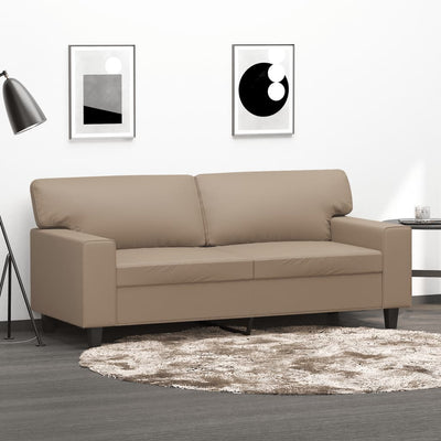 2-Seater Sofa Cappuccino 140 cm Faux Leather