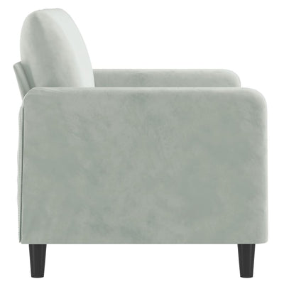 2-Seater Sofa Light Grey 120 cm Velvet