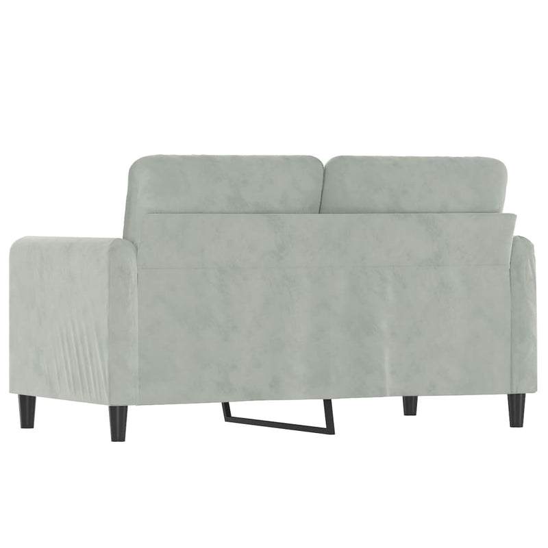 2-Seater Sofa Light Grey 120 cm Velvet