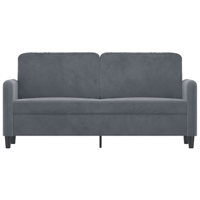 2-Seater Sofa Dark Grey 140 cm Velvet