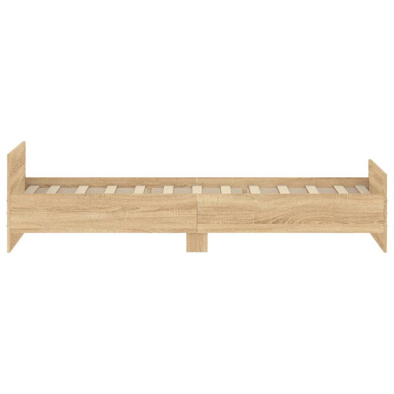 Bed Frame without Mattress Sonoma Oak 90x190 cm Engineered Wood