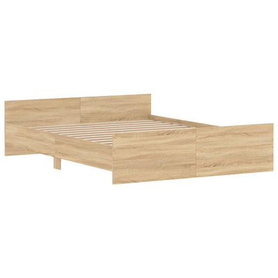 Bed Frame without Mattress Sonoma Oak 150x200 cm