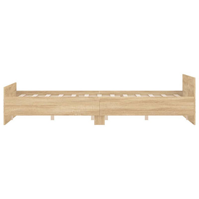 Bed Frame without Mattress Sonoma Oak 150x200 cm