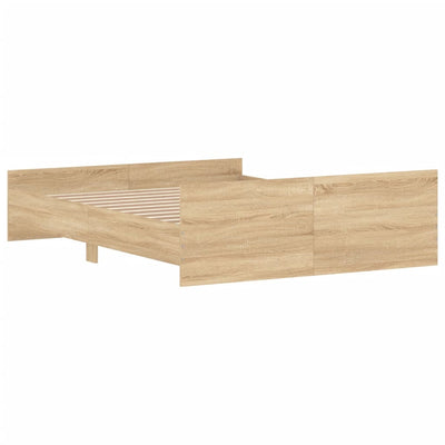 Bed Frame without Mattress Sonoma Oak 150x200 cm