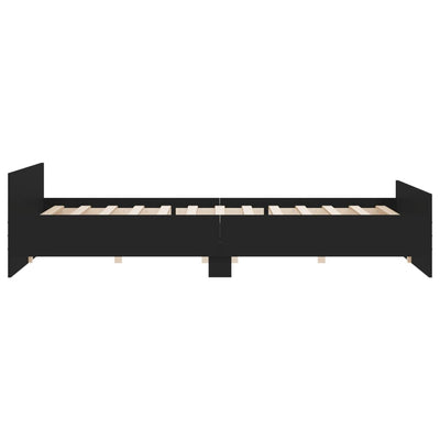 Bed Frame without Mattress Black 183x203 cm King