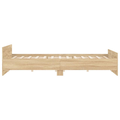 Bed Frame without Mattress Sonoma Oak 183x203 cm King