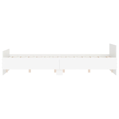 Bed Frame without Mattress White 135x190 cm