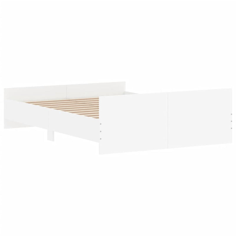 Bed Frame without Mattress White 135x190 cm