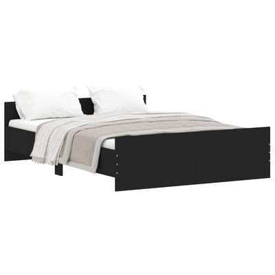 Bed Frame without Mattress Black 135x190 cm