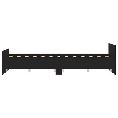 Bed Frame without Mattress Black 135x190 cm