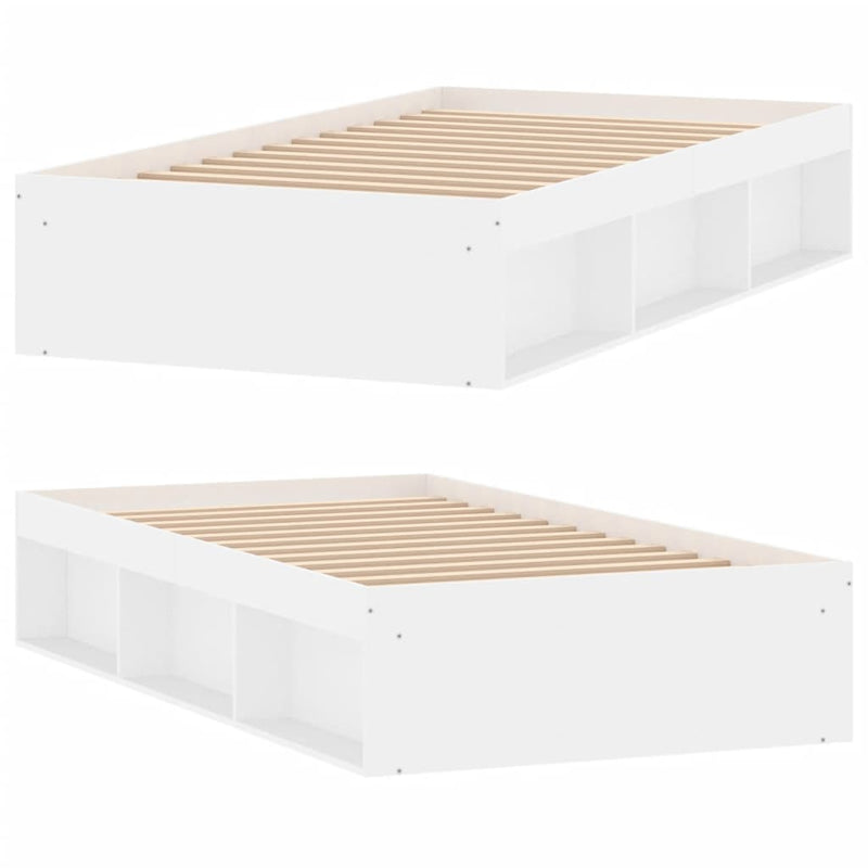 Bed Frame without Mattress White 90x190 cm