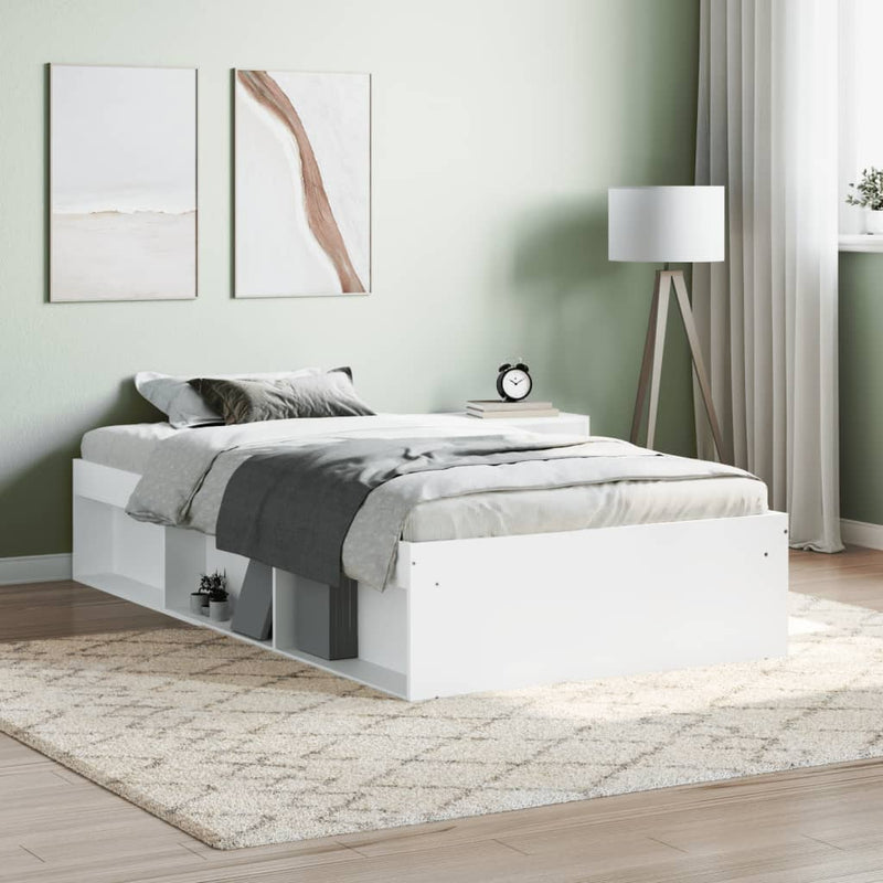 Bed Frame White 92x187 cm Single Size