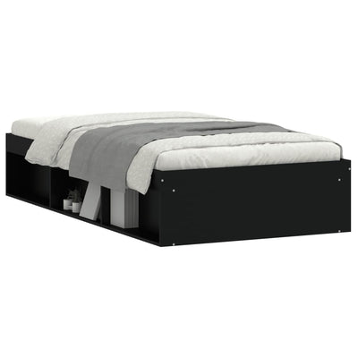 Bed Frame without Mattress Black 90x190 cm