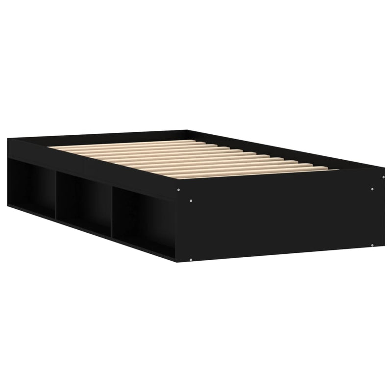 Bed Frame without Mattress Black 90x190 cm