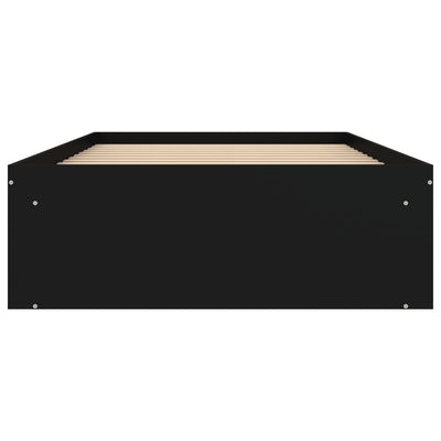 Bed Frame without Mattress Black 90x190 cm