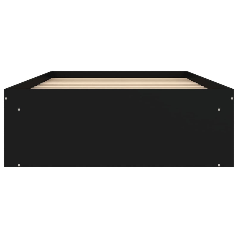 Bed Frame without Mattress Black 90x190 cm