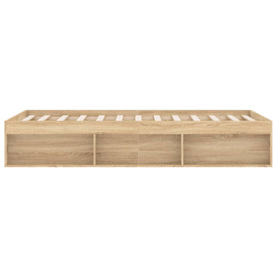 Bed Frame without Mattress Sonoma Oak 183x203 cm King