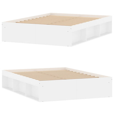 Bed Frame without Mattress White 135x190 cm