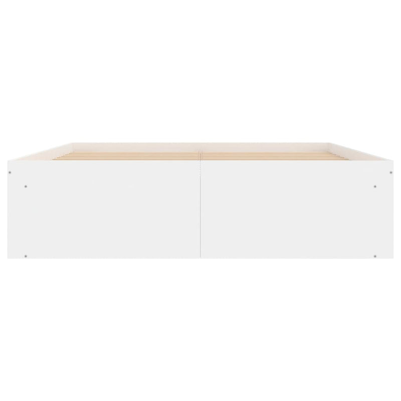 Bed Frame without Mattress White 135x190 cm