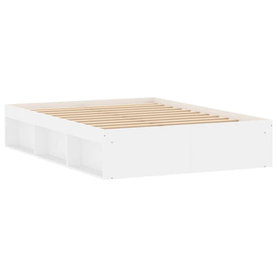 Bed Frame without Mattress White 135x190 cm