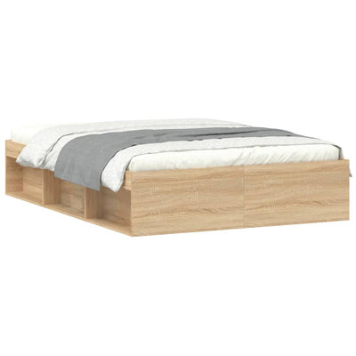 Bed Frame Sonoma Oak 137x187 cm Single Size