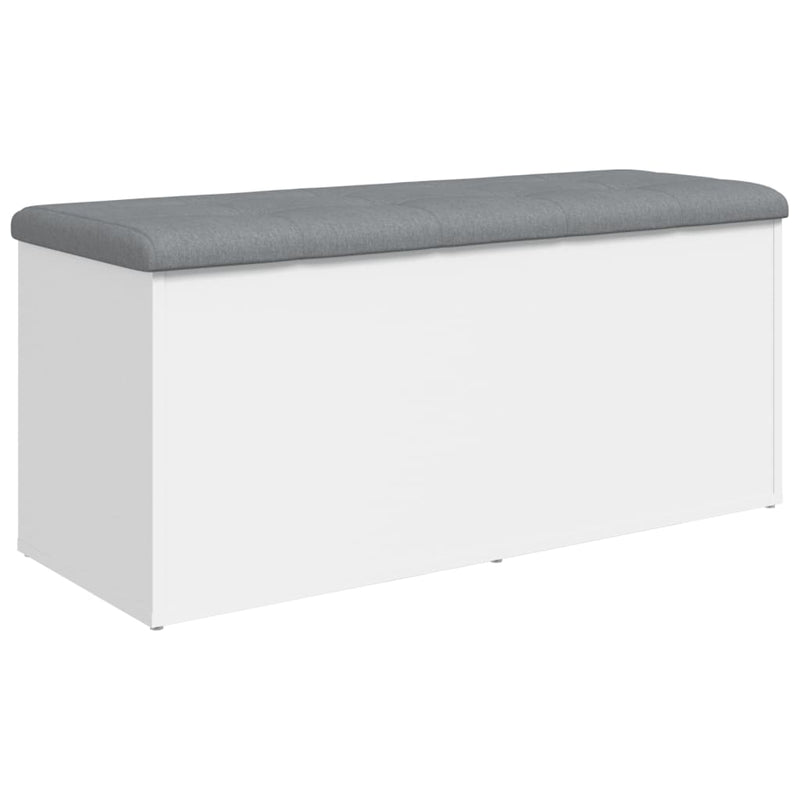 Storage Bench White 102x42x45 cm Engineered Wood