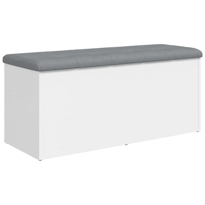 Storage Bench White 102x42x45 cm Engineered Wood