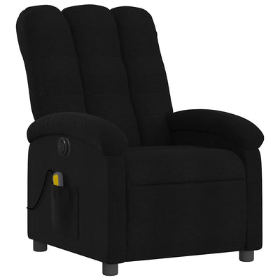 Electric Massage Recliner Chair Black Fabric