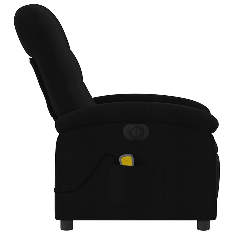 Electric Massage Recliner Chair Black Fabric