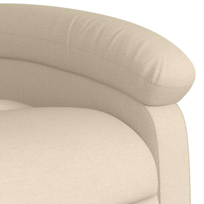 Stand up Massage Recliner Chair Cream Fabric