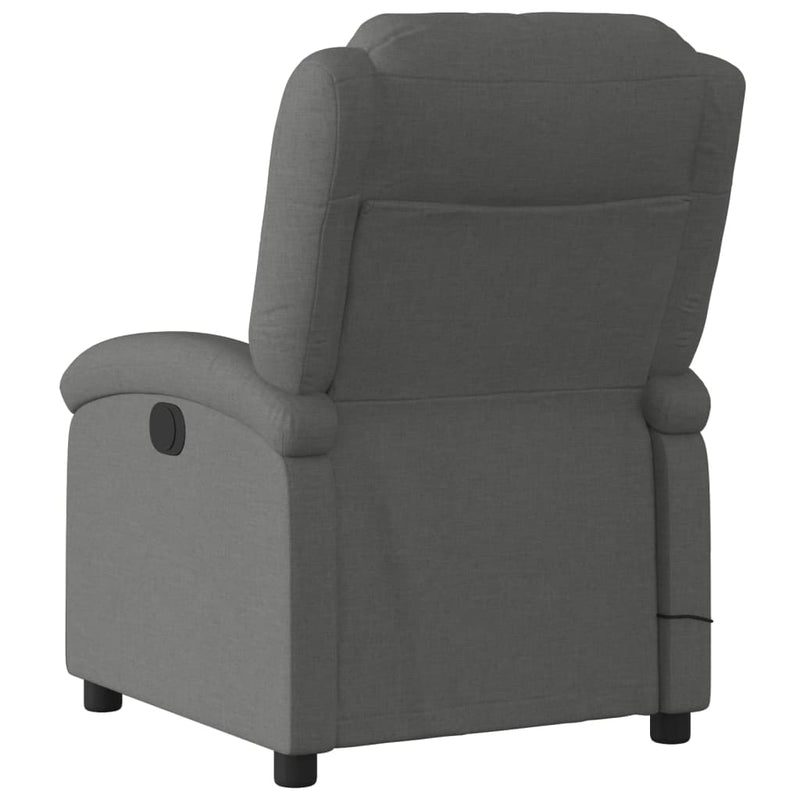 Massage Recliner Chair Dark Grey Fabric