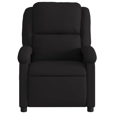 Massage Recliner Chair Black Fabric