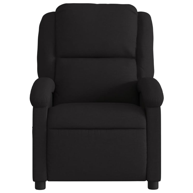 Electric Recliner Chair Black Fabric