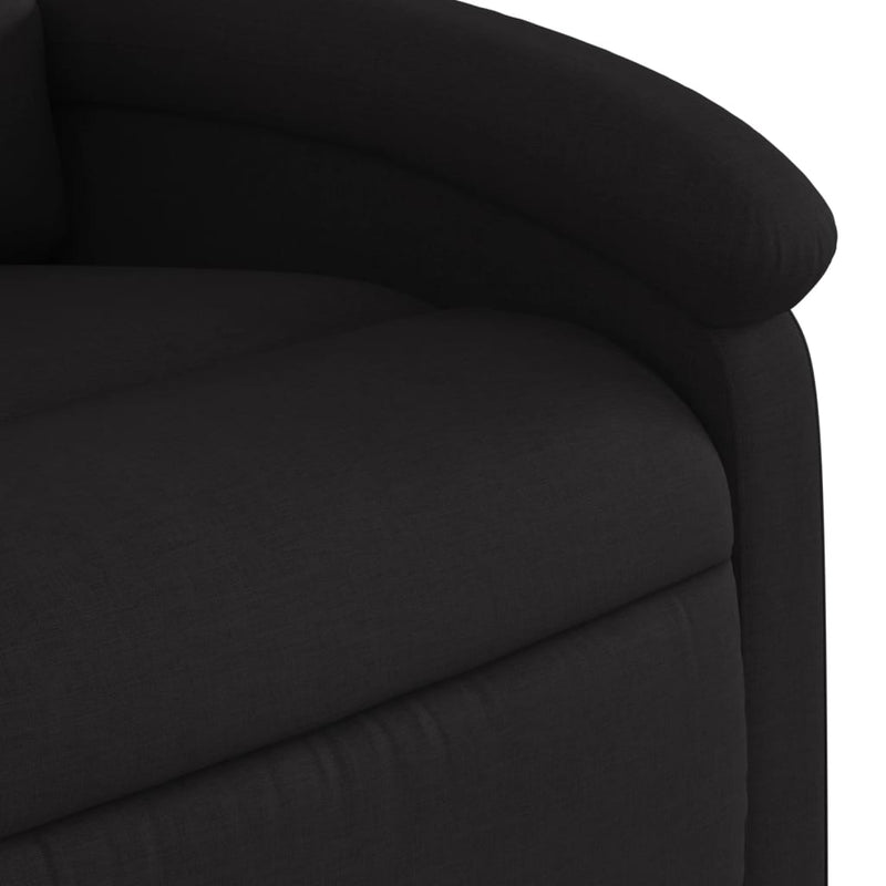 Electric Recliner Chair Black Fabric