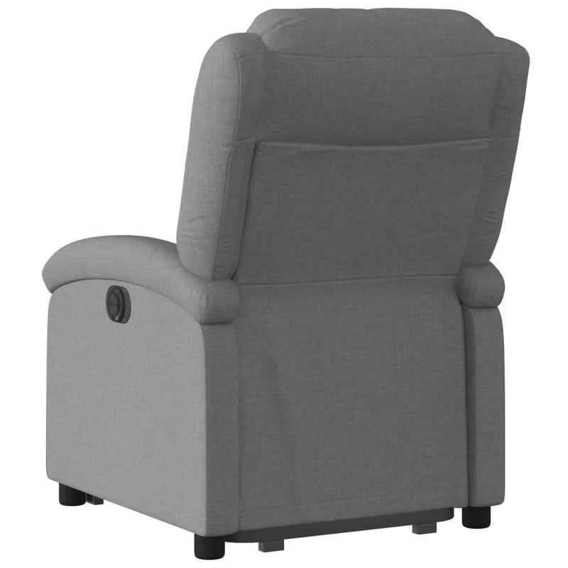 Stand up Recliner Chair Dark Grey Fabric