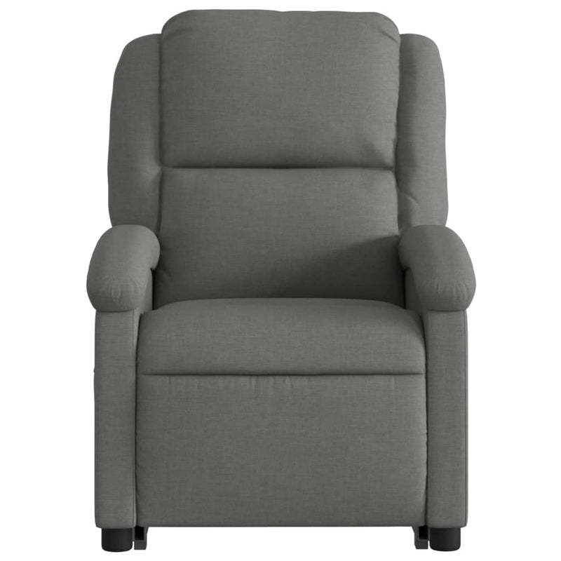 Stand up Recliner Chair Dark Grey Fabric