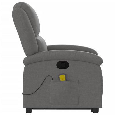 Stand up Massage Recliner Chair Dark Grey Fabric