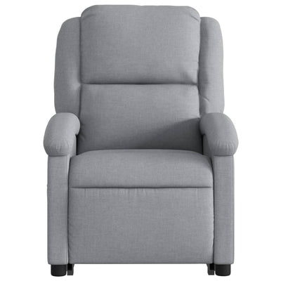 Electric Stand up Recliner Chair Light Grey Fabric